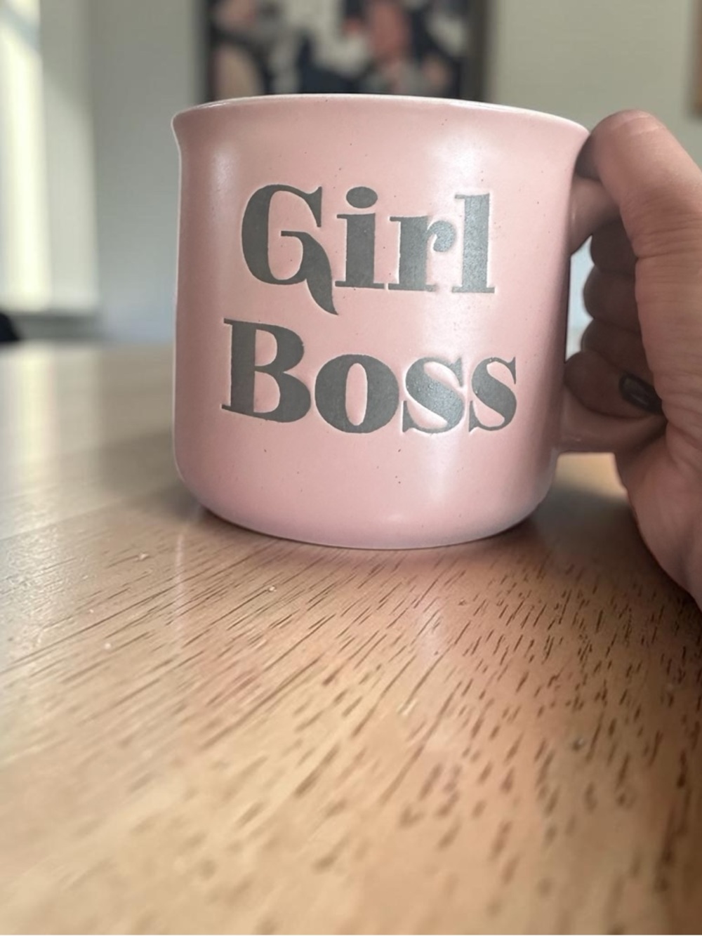 Sheffield Home Girl Boss Pink Leopard Print Interior Oversized Ceramic Mug